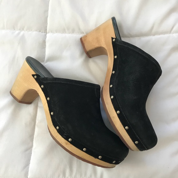 slip on clogs with heel